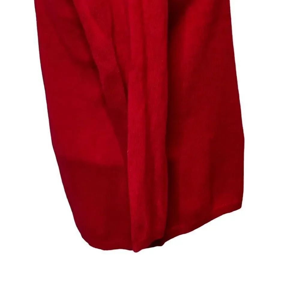 InCashmere red scoop neck 3/4 sleeve cashmere sweater size L - Picture 5 of 15